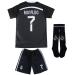 LeenBD Ronaldo No #7 Madrid Black Dragoon Special Edition Kids Soccer Jersey Kit Shorts Socks Set Youth Sizes (Black,26.)