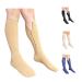 Inside Leg Zipper 30-40 mmHg Compression Grade 3 Calf Closed Toe Socks 3X-Large Beige