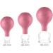 Premium Pulox Cupping Glass Set - 3 Real Glass Cups (25mm 32mm 40mm) with Suction Ball - Pink | International Shipping - Buy Online on GoSupps.com