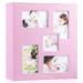 Benjia Baby Girl Photo Album 6x4 Leather Picture Album holds 500 Landscape and Portrait 10x15cm Photos Pink 500 Pocekts Pink