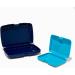 Claire's Caboodles Small Makeup Case Duo - Travel Cosmetic Storage Organizer Box - 2 Pack Blue Compact Cases (6x4x1 & 4x3x1) - Buy Online on GoSupps.com