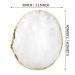 Grevosea 2Pcs Resin Nail Mixing Palette - White and Pink | Gold Edge Mix Palette for Nail Art Painting | Manicure Tool - Buy Online on GoSupps.com