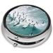 Beach Surf Printed Mini Round Pill Box | 3 Compartment Travel Organizer | Portable Pill Case for Home & Office - Buy Online on GoSupps.com