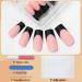 120pcs Black French Tip Press on Nails - Matte Nude Pink Medium Square Fake Nails for Women & Girls | Black Acrylic Artificial Nail Tips - Buy Online on GoSupps.com