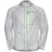 Odlo Men's Dual Dry Waterproof Running Jacket - Silver Grey/Lounge Lizard | International Shipping - Buy Online on GoSupps.com