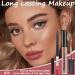 Nude Pink Matte Lip Liner and Lipstick Pencil Makeup Set with Brown Liquid Lipstick - Long Lasting Waterproof Formula - 0.21 Fl Oz (Pack of 2) - Buy Online on GoSupps.com