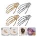 4-Piece Skull Rhinestone Hair Clips - Gothic Sparkling Skeleton Hairpins for Kids & Adults - Buy Online on GoSupps.com