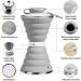Collapsible Water Bottle Camping Cup with Carabiner - Reusable Silicone Foldable Leak Proof Portable Sports Travel Bottle - BPA Free - Ideal for Outdoor, Gym, Hiking, Cycling - Gray - Buy Online on GoSupps.com