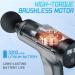 Deep Tissue Massage Gun - Handheld Electric Body Back Massager for Athletes | High Percussion Muscle Device with 10 Attachments - Silver - Buy Online on GoSupps.com