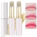 3Pcs Crystal Jelly lipstick  Color Changing Lipstick Long Lasting Nutritious Lip Balm Lips Moisturizer Magic Temperature Color Change Lip Gloss for Women and Girl (Gold foil)