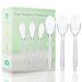 Plastic Spoons 100 Pieces 6.7 Inch Reusable Plastic Spoons Transparent and Robust Cutlery Sets for Birthday Party Barbecue Party Wedding ect Transparent Plastic Spoons 100 Pcs