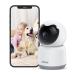 ANNKE Crater WiFi Pan Tilt Smart Security Camera, 1080p Baby/Pet Monitor Indoor Camera 360-degree with Two-Way Audio, Human Motion Detection, One-Touch Alarm, Cloud & SD Card Storage, Works with Alexa White