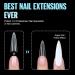 Shop Tomicca 240 PCS Clear False Nail Tips - Acrylic Half Cover French Stilettos - 12 Sizes for Nail Studios & DIY Extensions - Buy Online on GoSupps.com