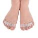 2 Pairs Toe Separators for Overlapping Toes Bunion Corrector Gel Toe Straightener Silicone Toe Spacer Gel Bunion Pads Cushions for Hallux Valgus Toe Stretcher and Reduces Foot Pain for Women Men White