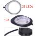 23LED 10X Magnifying Glass Lamp: Daylight Bright Lighted Lens Utility Magnifier Light Height Adjustable Gooseneck for Desk Magnifier - Buy Online on GoSupps.com