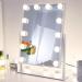 QYzblbang LED Vanity Mirror with Lights Hollywood Light up Makeup Mirror for Desk  Lighted Smart Mirror with Touch Lights 3Color Dimmable Personal Makeup Mirror with 12 Bulbs for Bedroom 360 Rotation SQUARE