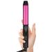 Dual Voltage Travel Ceramic Curling Iron with Keratin & Argan Oil Adjustable Temperature Mini Size for Short Hair - Includes Storage Bag 1Inch Hotpink