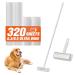 eazer 10" Large Lint Rollers for Carpet Large Lint Roller for Pet Hair Extra Sticky with 54" Pole 320 Sheets Multi-Purpose Lint Remover for Cleaning Sofa Clothe Carpet - Additional Mini Roller. 2 Roller + 4 Refills(Large & Small)