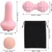 Granvoo Massage Ball Set - Hedgehog Duoball & Handheld Fascia Roller | Effective Muscle Tension & Pain Relief | Trigger Point Massager - Pink - Buy Online on GoSupps.com
