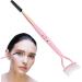 Eyelash Separator Double Head Eyebrow Brush Stainless Steel Eyelash Separator | Portable Half Arc Makeup Tools Eyelash Brush Foldable for Women Girls Teens Ladies Adults Light Pink - Buy Online on GoSupps.com