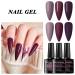 Meet Across Purple Plum Red Gel Nail Polish Set - 3 Color Nude Gel Polish Kit with UV/LED Lamp Base & Top Coat - Perfect Gift Box for Nail Art Salon & Manicure Starter Set - Buy Online on GoSupps.com