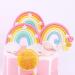 2 Pcs Rainbow Cake Toppers Soft Rainbow Pottery Cake Topper Soft Pottery Rainbow Cake Decorations for Birthday Parties Wedding Cake Decorations Supplies - Buy Online on GoSupps.com
