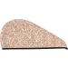 Beige Sparkling Glitter Microfiber Hair Towel | Super Absorbent Quick-Dry Hair Wrap for Long Curly Thick Hair - Premium Coral Velvet - Buy Online on GoSupps.com