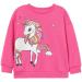 DHASIUE Baby Girls Unicorn Sweatshirt Jumper T-Shirt Cute Long Sleeved Tops Casual Cotton Tee Shirts Kids Toddler Clothes Age 1 2 3 4 5 6 7 Years 2-3 Years 05# Unicorn/Rose Red