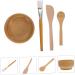 Mikinona 1 Set Four Piece Facial Mask Bowl DIY Facial Mask Tools Facial Mask Mixing Tools Makeup Kit Beauty Mask Facial Kit Skin Mask DIY Bowl Tool Mask Applicator Wooden - Buy Online on GoSupps.com