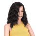 HBINGBING 14" Short Bob Water Wave Natural Looking Loose Synthetic Wig Color Natural Black High Temperature Fiber wigs for Women