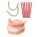 Do It Yourself Denture Fake Teeth Top and Bottom Temporary Teeth Easy and Convenient Common to All situations-1