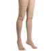 Thigh High Compression Stockings Open Toe Pair Firm Support 20-30mmHg Gradient Compression Socks with Silicone Band Unisex Opaque Best for Spider & Varicose Veins Edema Swelling Beige S Small Beige