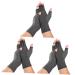 Mobestech 3 Pairs Glove Gloves for Safety Gloves Grey Gloves Gloves Hand Compression Gloves Compressive Sports Gloves Half Finger Indoor Gloves Breathable