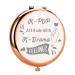 WSNANG K-Pop Music Fan Gift Compact Mirror K-Drama Lover Gift Pocket Makeup Mirrors K-Pop Attitude with K-Drama Feelings (Iron- K-Pop Mirror)