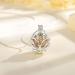 INFUSEU Essential Oil Diffuser Necklace - Aromatherapy Jewelry with Lotus Flower Pendant & 7 Lava Rock Stones for Women & Teen Girls - Buy Online on GoSupps.com