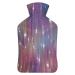 Color Glitter Hot Water Bottle With Cover Plush Bed Bottle Hand Warmer For Adults And Children 26.5X15.3cm