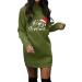 Shop Hanxiulin Women's Christmas Rock Print Oversized Hooded Sweater Dress - Perfect for Autumn Winter & Holiday Cheer - Buy Online on GoSupps.com