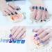 Glitter Gradient Nail Stickers - 14 Sheets Full Wraps Polish Decal Strips for Women - Buy Online on GoSupps.com