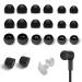 9 pairs of replacement earplugs (3 pairs 3 pairs 3 pairs small) and 1 pair of memory foam silicone-sleeved ear capsisholks universal ear loops