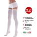 Compression Stockings for Post-Surgery & Delivery Recovery | 1 Class 18-21 mmHg White XS/35-36 - With Fingertip Opening - Buy Online on GoSupps.com