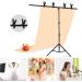Mountdog T-Shape Backdrop Stand Kit 6.5x5ft with 4 Clamps - Photography Video Studio Support System - Buy Online on GoSupps.com