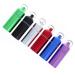 (6-Pack) ID Pill Holder Key Chain O Ring Cap Plastic Coated Interior (Assorted Colors)