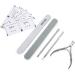 Manicure Tool Set Stainless Steel Cuticle Nippers Pusher File for Nail Polish Removal Suitable for Household and Nail Salon Use - Buy Online on GoSupps.com