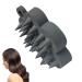 Poupangke Shampoo brush |Shampoo massager brushwear |Silicone shampoo brush silicone head skin massage device shampoo brush for children adults women and men dark gray