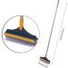 Scrub Brush with Long Handle 2 in 1 Cleaning Scrub Brush Adjustable V-Shaped Shower Floor Brush Scrubber Multifunctional Rotating Floor Scrub Brush with Long Handle and Hair Removal Comb - Buy Online on GoSupps.com