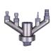 LUOFANG Efficient & Effective Drainages Solution Smell-Proof Triples Sink Connector Drain Interfaces Simple Install for Bathroom One Size Silver-kitchen Drain Multiple Outlets