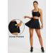 Baleaf Women's High Waisted Tummy Control Tennis Skort with Shorts Pockets - Black, Large - Buy Online on GoSupps.com