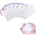 Catelves 8 pieces of soap bags nylon soap bag soap bags for solid shampoo soap network soap network soap bag for swimming facial cleaning body peeling (white pink purple blue)