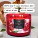 Pomegranate Noir 3-Wick Scented Candle - Aromatherapy Stress Relief | Strawberry & Vanilla | Natural Soy Candle | Luxury Home & Office Gift - Buy Online on GoSupps.com