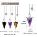 Xiannvxi 3-Piece Crystal Pendulum Set - Amethyst Obsidian & Tiger Eye for Prophecy Reiki & Witchcraft Supplies - Buy Online on GoSupps.com
